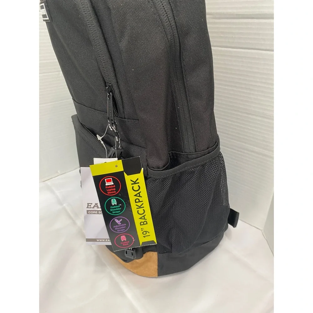 Eastsport Core Scholastic Backpack Unisex OS Black NEW Laptop Sleeve Padded